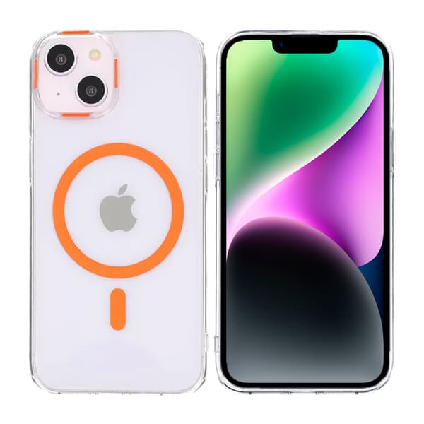 Mobile Case Shockproof with Magsafe for iPhone 13 and 14 - Orange Orange