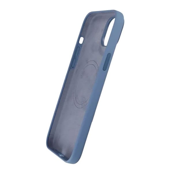 iPhone 15 Plus Silicone Case Rvelon MagSafe - Blue Blå