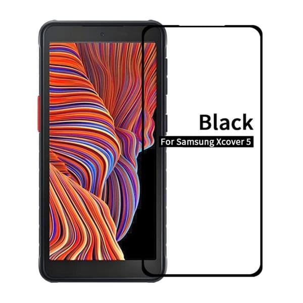 Screen Protector Samsung Galaxy X Cover 5 3D Tempered Glass Black - bulk Svart