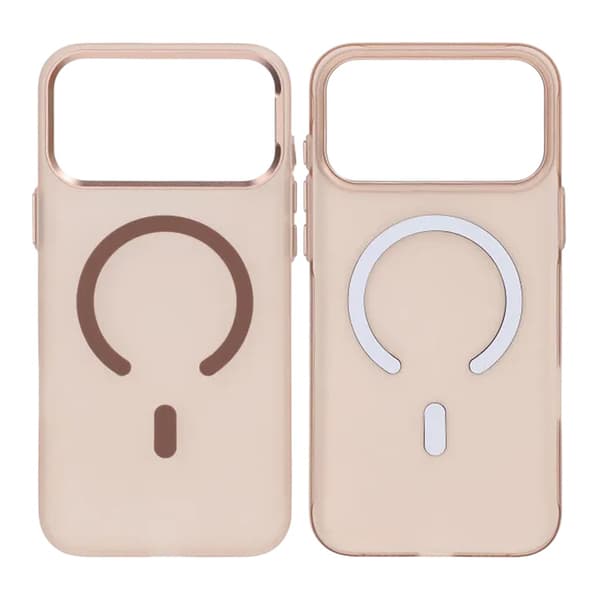 Mobile case with camera protection for iPhone 17 Pro Max - Frosted Gold Guld
