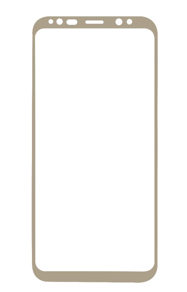 Screen Protector Samsung S8 - Tempered Japan Glass Gold Transparent