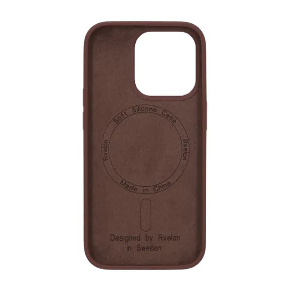 Rvelon Mobile Case Silicone MagSafe for iPhone 14 Pro - Brown Brun