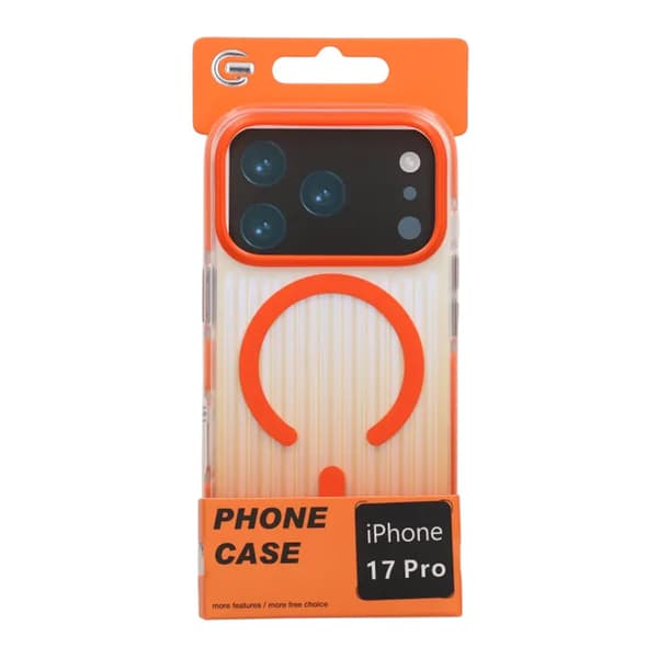 Mobilskal Korrugerad MagSafe för iPhone 17 Pro - Orange Orange