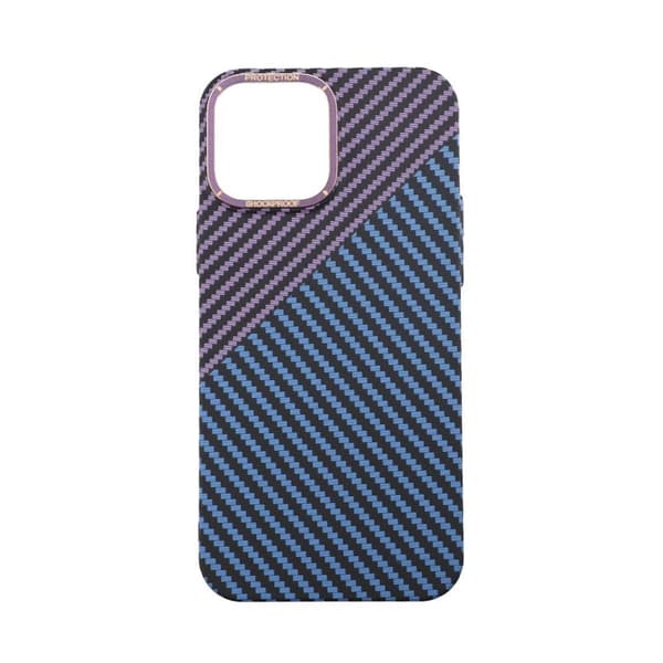 Kolfiber Skal iPhone 13 Pro Max - Lila & Blå Lila