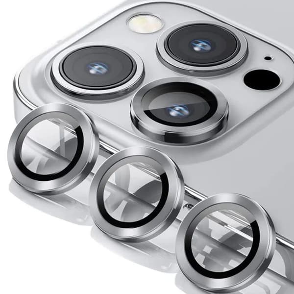 iPhone 14 Pro Kameralins med Ram - Silver Silver
