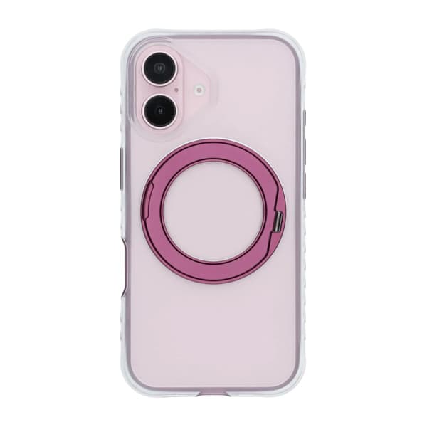 Matt Mobilskal med ringstativ för iPhone 16 - Lila Lila