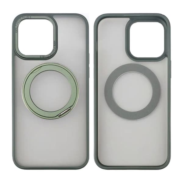 iPhone 15 Pro Skal med MagSafe Stativ Rvelon - Grön Grön