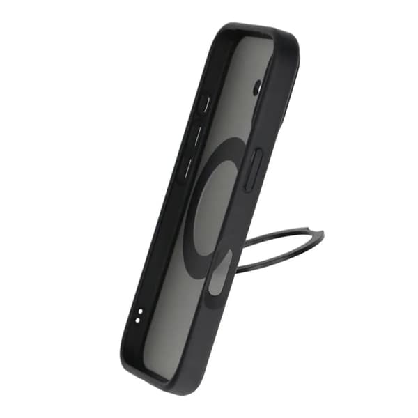 Mobile Case Rotating Magnet Stand for iPhone 17 - Black Svart