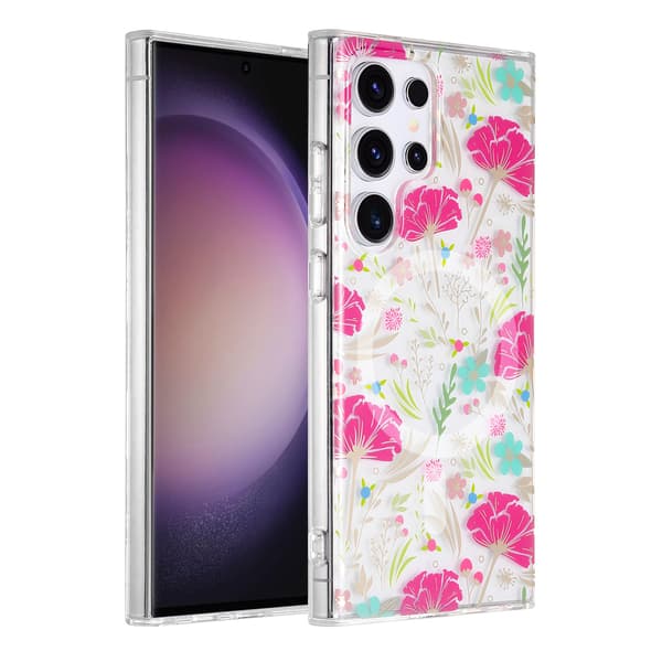 Case Magnet for Samsung Galaxy S23 Ultra - Flowers Red-green