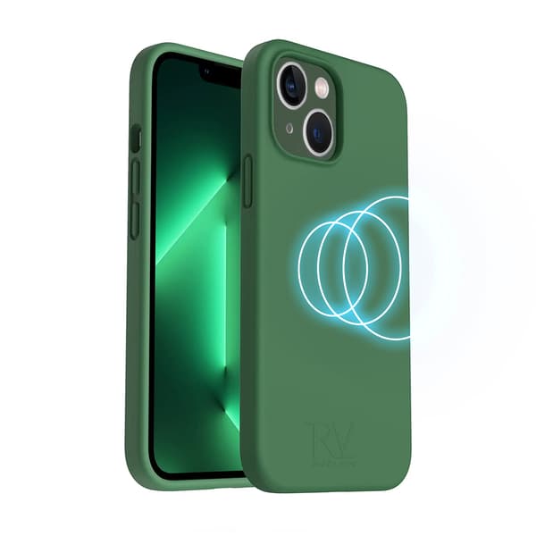 iPhone 14 Plus Silicone Case Rvelon MagSafe - Green Grön