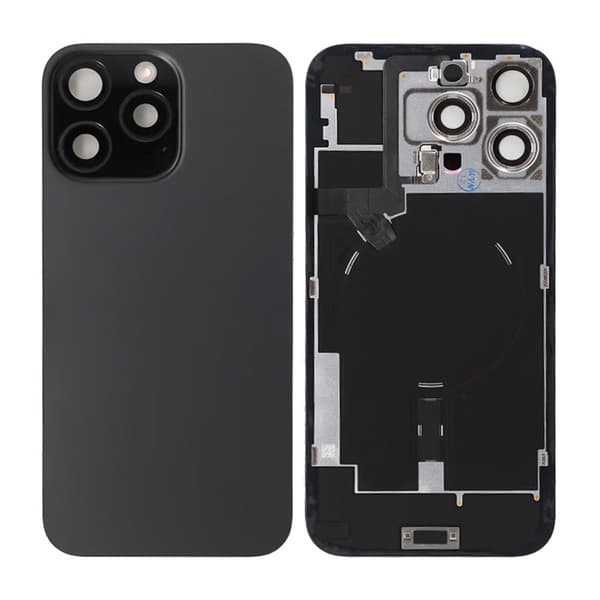 iPhone 16 Pro Max Baksida Glas - Svart Svart