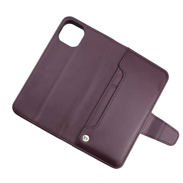 iPhone 13 Pro Max Plånboksfodral Extra Kortfack Rvelon - Mörklila Lila