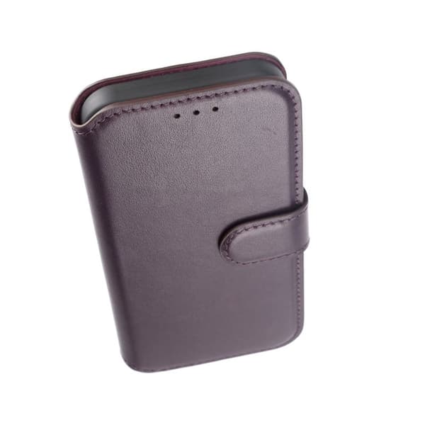 iPhone 15 Pro Plånboksfodral Läder Rvelon - Lila Lila