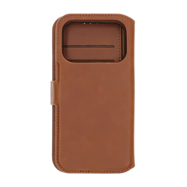 Rvelon Wallet Case Magnet for iPhone 17 Pro Max - Brown Brun