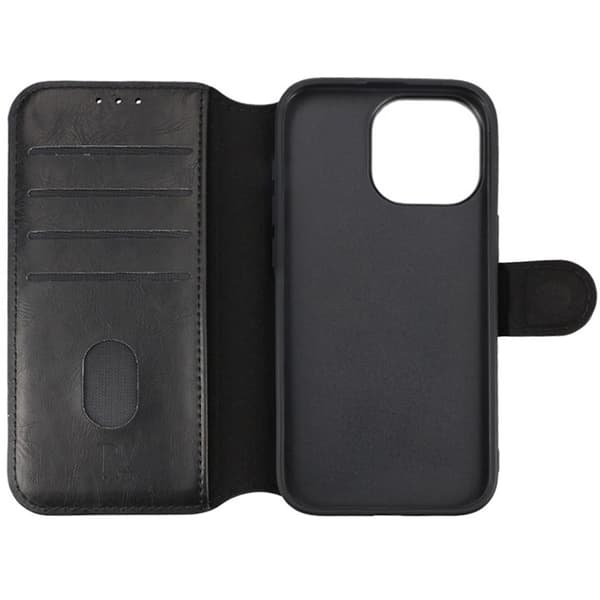 iPhone 15 Pro Max Wallet Case with Magsafe Rvelon - Black Svart