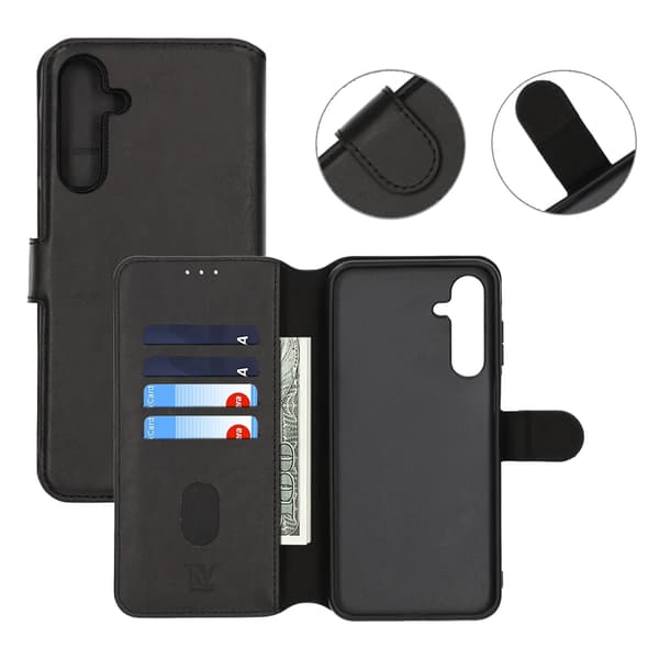 Samsung Galaxy A16 Wallet Case Magnet Rvelon - Black Svart
