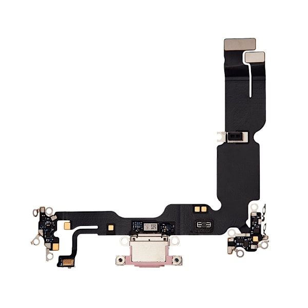 iPhone 15 Plus Laddkontakt med Flexkabel - Rosa Rosa