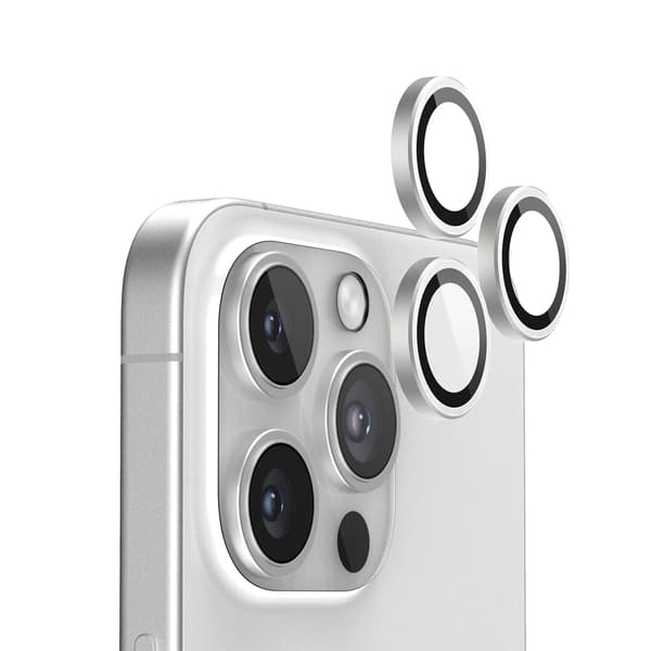 iPhone 16 Pro and 16 Pro Max Lens Camera Cover - Silver Silver
