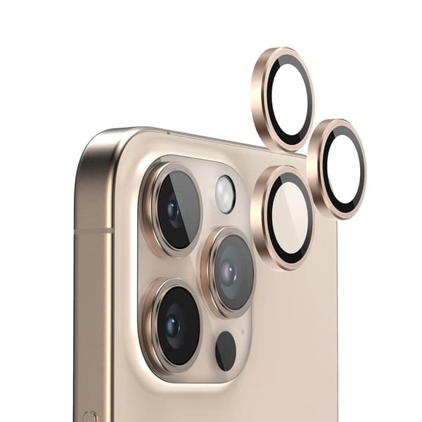 iPhone 16 Pro and 16 Pro Max Lens Camera Protector - Gold Brun