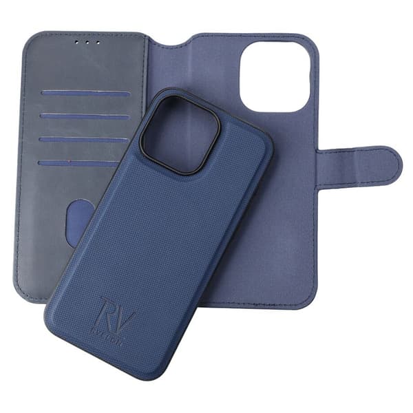 iPhone 15 Pro Max Wallet Case Magnet Rvelon - Blue Blå
