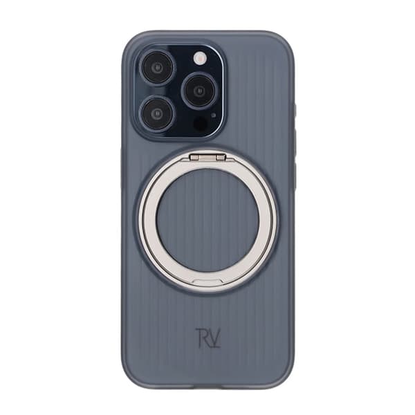 iPhone 15 Pro Rvelon Case Rotating Magnet Stand - Gray Grå