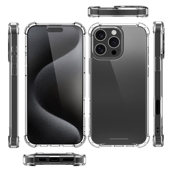 iPhone 16 Pro Mobile Case Shockproof - Transparent Transparent