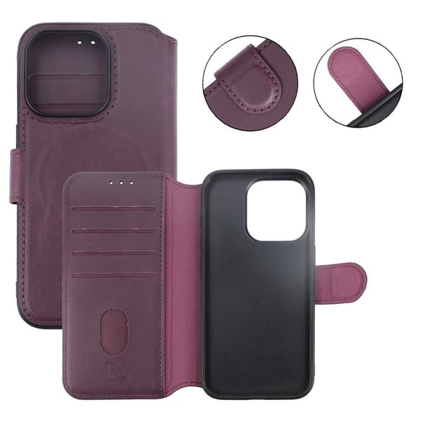 iPhone 15 Pro Wallet Case with Magsafe Rvelon - Purple Lila