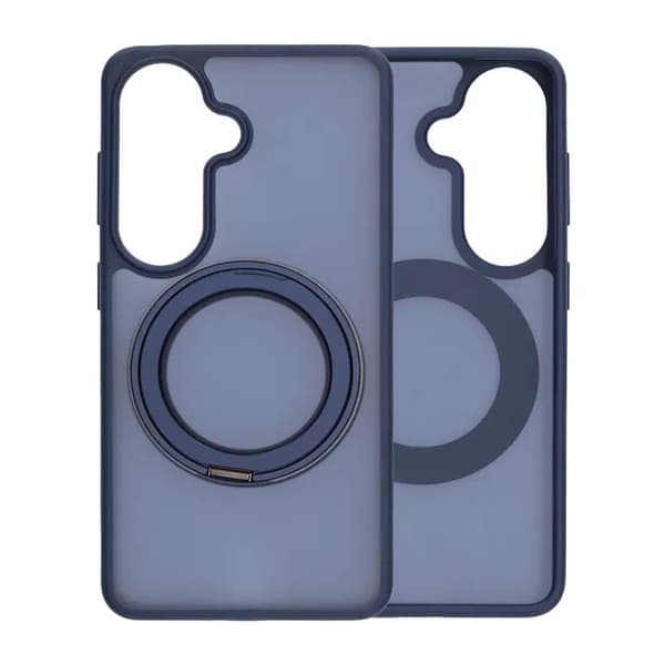 Matte case 360 rotating bracket Mobile Phone Case For Samsung S26 Blue Blå