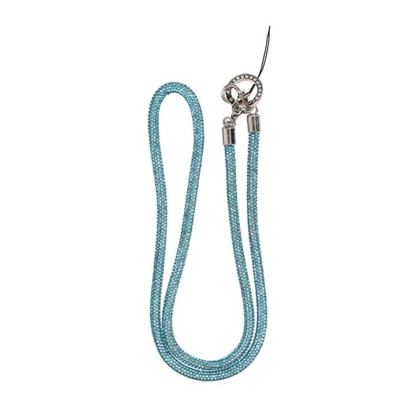 Mobilband Halsband 80cm - Blå glitter Blå Glitter