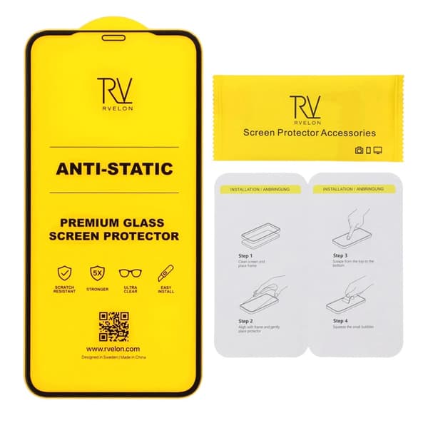 Rvelon Skärmskydd för iPhone 11 och XR - 2.5D Härdat Glas