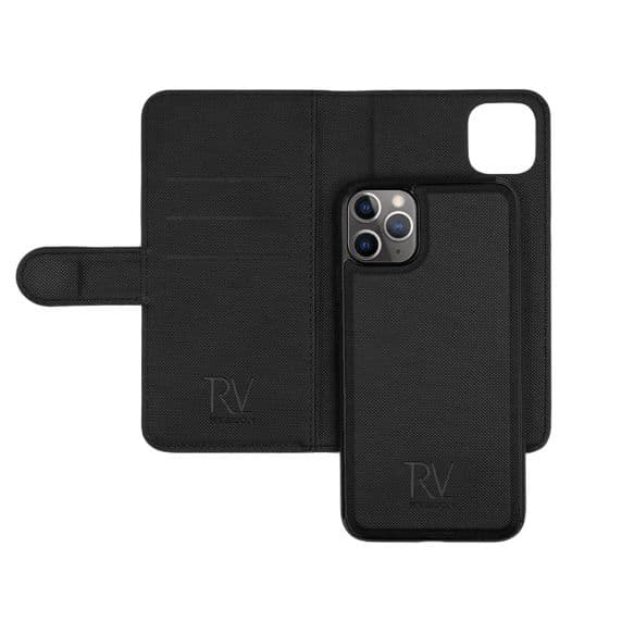 iPhone 11 Pro Max Wallet Case Magnet Rvelon - Black Svart