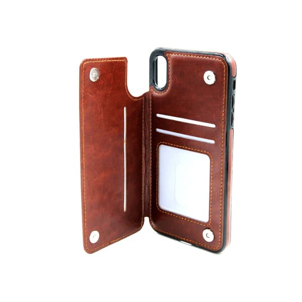 iPhone XS Max Case with Card Slot - Brown Brun