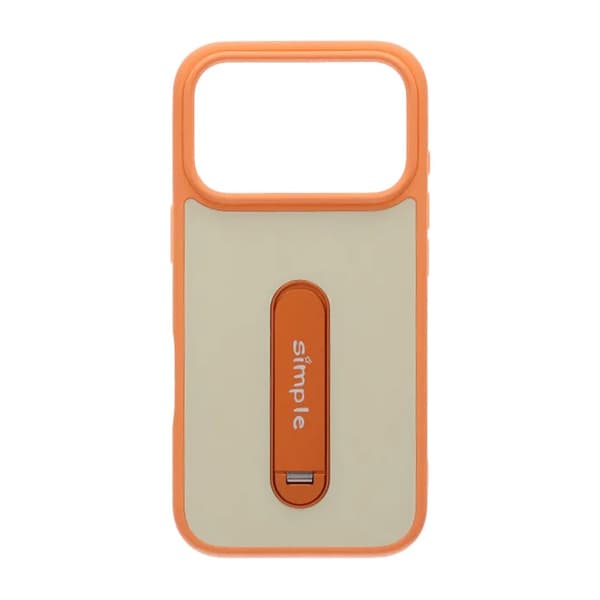 Skal med utfällbart roterande stativ för iPhone 17 Pro - Orange Orange