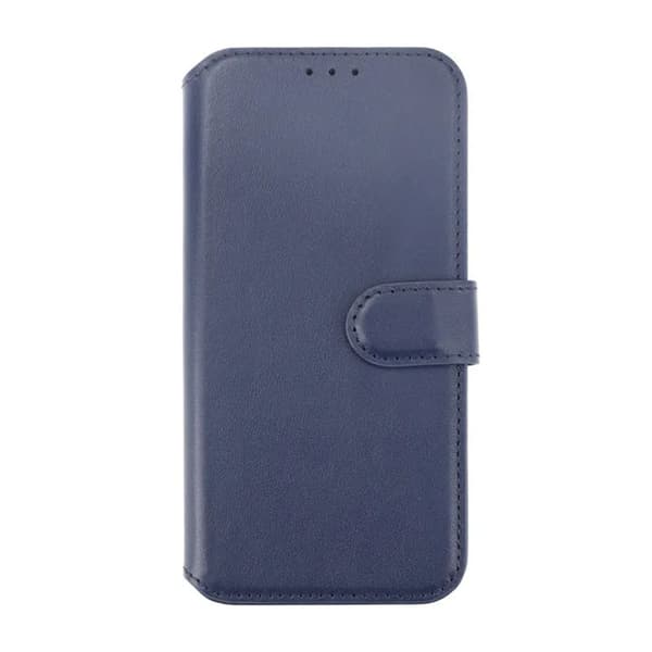 iPhone 15 Plus Wallet Case Leather Rvelon - Blue Blå