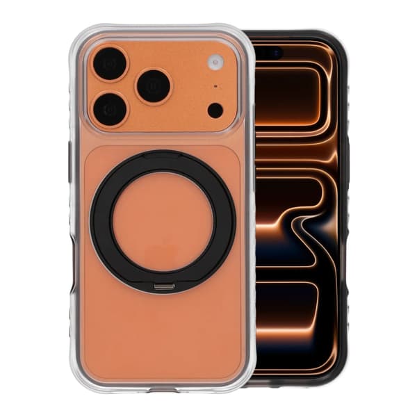 Matt Mobilskal med ringstativ för iPhone 17 Pro och 18 Pro - Svart Svart