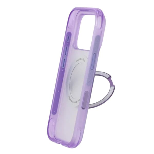 360-degree Rotating Stand Matte Magnetic Shockproof Airbag  Case  For iPhone 17 Pro Max/18 Pro Max Purple