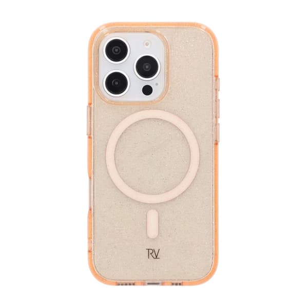 Rvelon Terminator with magsafe Phone Case For iPhone 16 Pro Gold Glitter Glitter