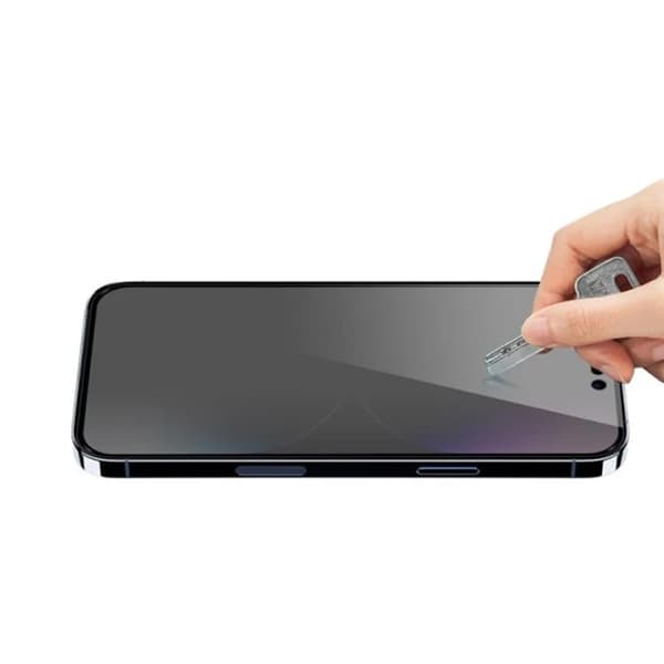 Skärmskydd iPhone 14 Pro - Privacy 3D Härdat Glas Transparent