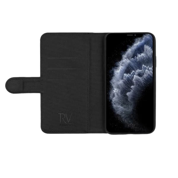 iPhone 11 Pro Max Wallet Case Magnet Rvelon - Black Svart