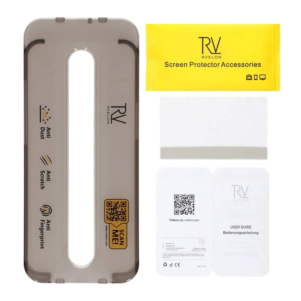 Screen Protector for iPhone 17 Pro Max – 3D Tempered Glass Black RV- Bulk with frame -20 pcs Svart