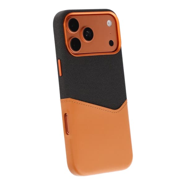 Dual-Tone Leather Card Holder Magnetic Phone Case For iPhone 17 Pro/18 Pro Brown