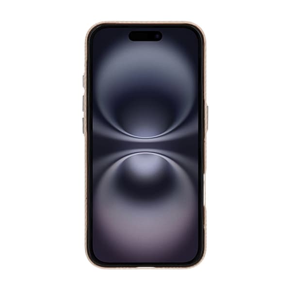 iPhone 16 Mobile Case Carbon Patterned - Gold Guld