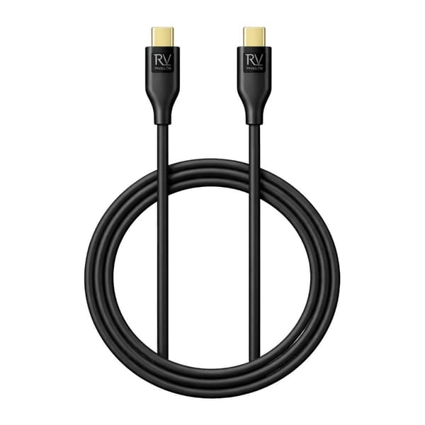 Rvelon USB-C till USB-C Kabel 2m Svart