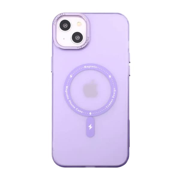 iPhone 14 Plus Mobilskal med MagSafe - Frostat Lila Lila