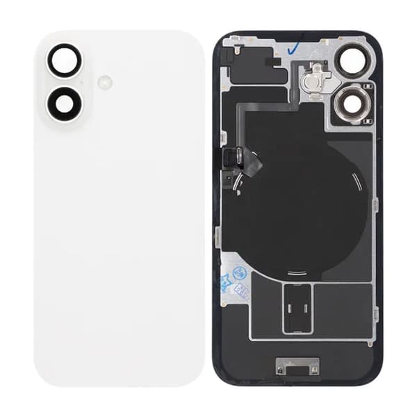iPhone 16 Baksida Glas Komplett OEM - Vit Vit