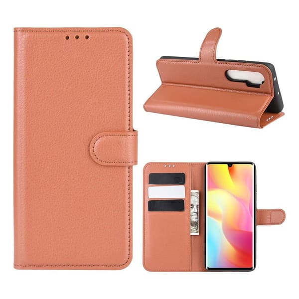 Xiaomi Mi Note 10 Lite Plånboksfodral med Stativ - Brun Brun