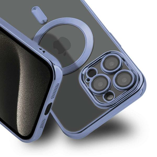 Luxury Mobilskal med Magsafe iPhone 15 Pro Max - Blå Blå