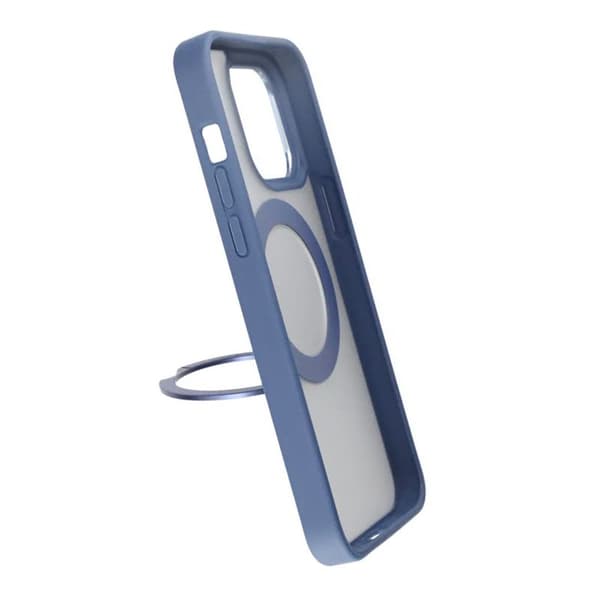iPhone 15 Pro Max Cover with MagSafe Stand Rvelon - Blue Blå