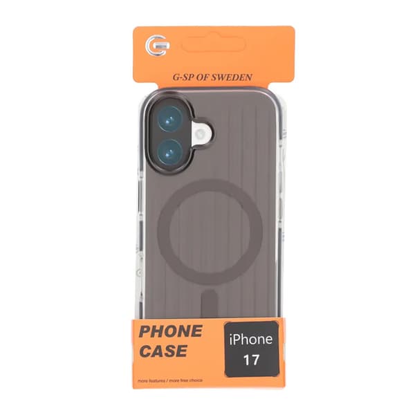 Mobile Case Corrugated Magsafe for iPhone 17 - Black Svart