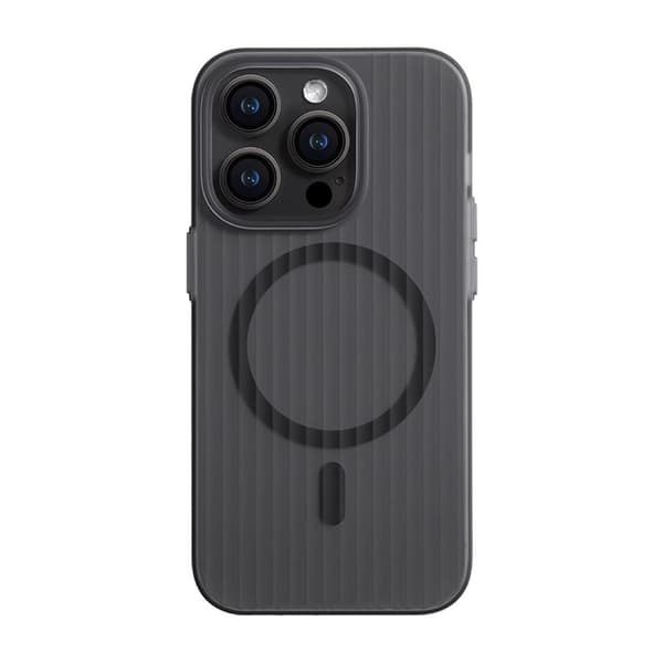 iPhone 15 Pro Mobilskal Korrugerad - Svart Svart